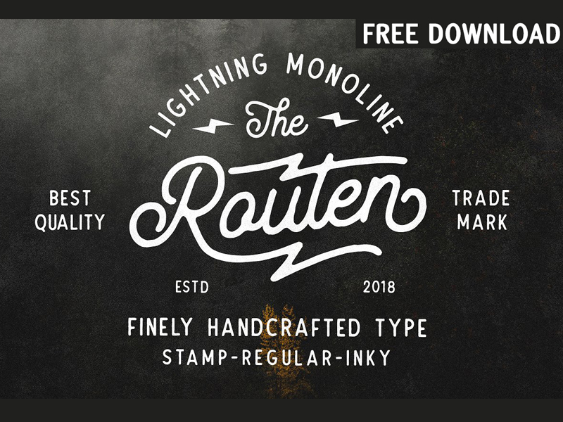 Download Routen Lightning Monoline - FREE Download by Fonts ...