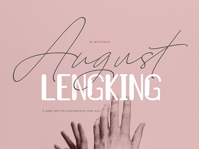 August & LENGKING Font Duo blogging font branding brush calligraphy elegant feminine font font duo handlettered fonts pretty fonts romantic script wedding font