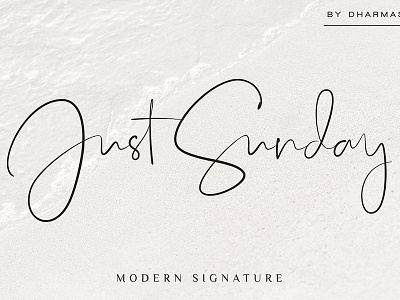 Just Sunday - Elegant Script blog branding classy elegant elegant script fashion feminine handwriting logo luxury modern signature