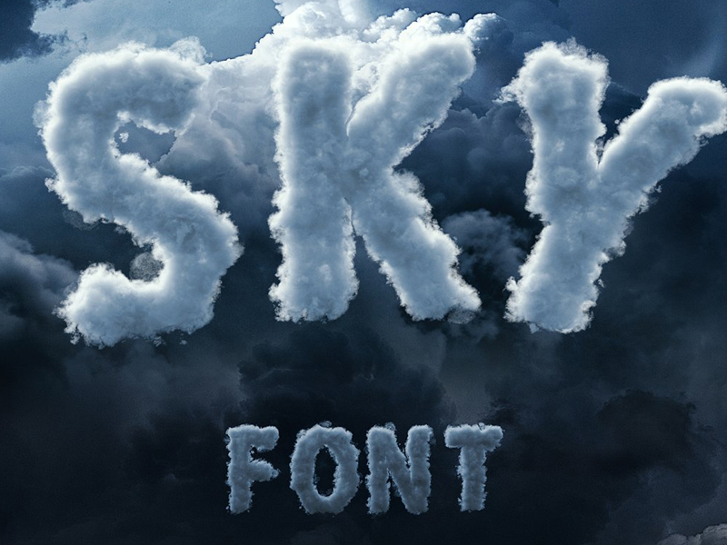 Sky / Cloud Font by Fonts Collection on Dribbble