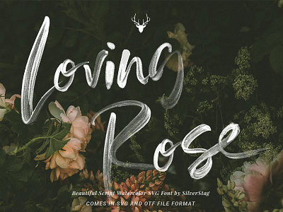 Download Loving Rose Svg Watercolor Font Pack By Fonts Collection On Dribbble