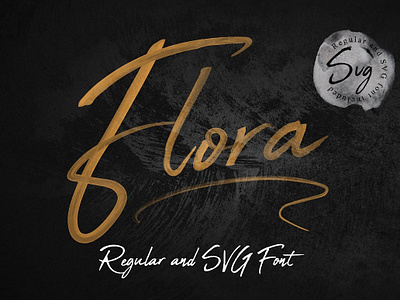 Flora SVG fONT beauty font branding calligraphy font handwriting logo modern natural packaging paint brush poster realistic script script logo signature svg svg font swash typography watercolor