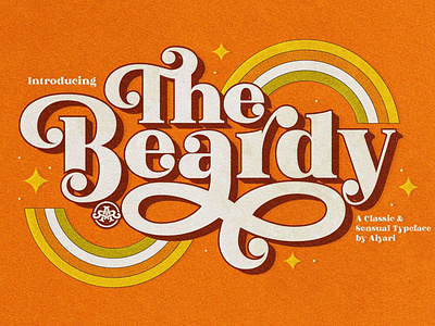 The Beardy 60s 70s branding font groovy groovy font lettering logo modern pop retro retro font retro fonts retro serif script script font typeface typography vintage vintage fonts