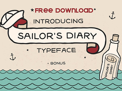 Free Download - Sailors Diary Tattoo Style Font branding calligraphy comic elegant font fontself free free download ink inked lettering logo modern retro sailor script tatto tattoo font typeface typography