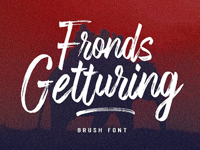 Fronds Getturing branding brush brush font calligraphy elegant font handmade handmade font lettering logo logo font modern monogram paint brush script script font signature typeface typography watercolor