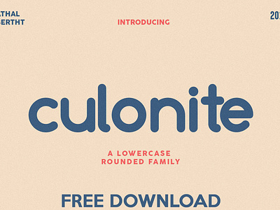 Free Download - Culonite | Lowercase rounded family bold branding calligraphy elegant family font font free free download free downloads freebie lettering light logo modern regular rounded font sans serif script typeface typography