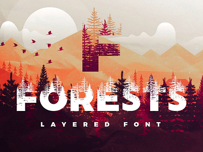 Forests Layered Font adventure colorful double exposure font exposure exposure font forest forest font forest fonts forest type forests layered font forests typeface layered nature nature font outdoor tree trees wild wild font wood