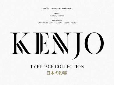 Kenjo Font Duo + Free Sans beautiful branding calligraphy commercial elegant font font duo fonts collection japanese kenjo lettering logo modern sans sans serif script typeface typeface collection typography wedding