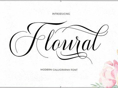 Floural Script branding calligraphy cursive elegant fancy floral floral font floural flower font lettering logo modern modern calligraphy modern calligraphy font script script font script typeface typeface typography