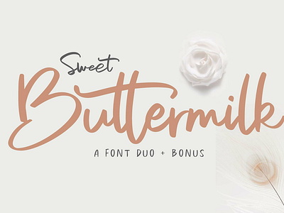 Sweet Buttermilk - Font Duo + Bonus branding buttermilk buttermilk font buttermilk typeface calligraphy elegant font font duo fonts collection grunge lettering logo milk modern retro script serif typeface typography wedding