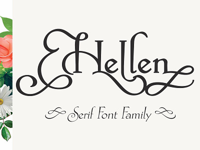 Hellen - Serif Font advertising branding classic deluxe display elegant fashion feminine font logo luxury magazine modern poster serif serif font serif font family swashes vintage wedding