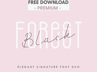 Free Download - Black Forest l Elegant Font Duo beauty black black font black forest branding calligraphy elegant font duo font font duo fonts collection forest lettering logo modern modern calligraphy sans script signature typeface typography