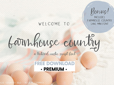 Free Premium Download - Farmhouse Country Rustic Script branding brush font brush script calligraphy font farmhouse farmhouse font farmhouse country farmhouse country rustic font handwriting font logo modern rustic rustic cursive font rustic font rustic sans font rustic script rustic script font script textured font