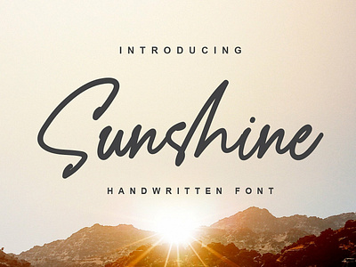 Sunshine - a Handwritten Font branding calligraphy clean elegant font handwritten handwritten font lettering logo magazine modern modern calligraphy script stylish sunshine sunshine font sunshine typeface trendy typeface typography