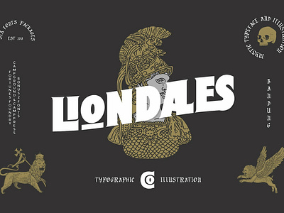 Liondales & Extras animal branding classic classy design elegant font fonts collection handmade handwritten lettering lion logo modern retro script typeface typography vector vintage