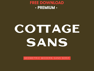 Free Premium Download - Cottage Sans - 1950's Style art deco font banner branding cottage sans font free free download geometric headline logo logotype modern poster retro retro font retro sans sans serif signage vintage web font