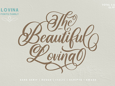 Lovina Fonts Family branding calligraphy display elegant font font family fonts collection fonts family lettering logo lovina fonts family modern modern calligraphy script script font signature typeface typography vector vintages