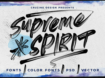 Supreme Spirit Brush Font bold font brush brush font brush typeface brush typography brushed font calligraphy color fonts font fonts letter lettering logo modern psd spirit brush font svg font svg typeface unique font vector