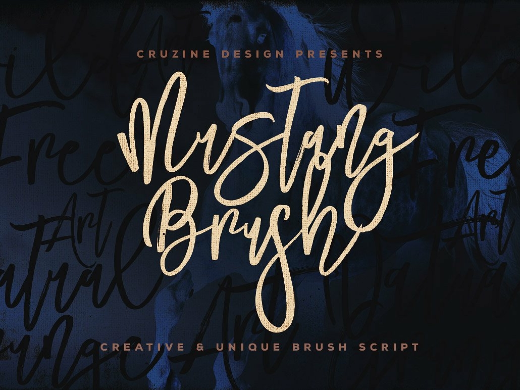 Mustang Brush Font by Fonts Collection on Dribbble