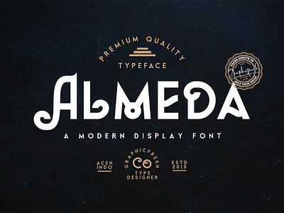 Almeda // A Modern Vintage Font bold branding classic classy display display font font fonts collection lettering logo modern modern display font modern vintage font retro typeface typography vintage vintage display font vintage font wedding