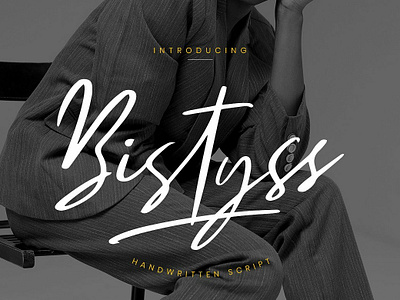 Bistyss // Handwritten Script branding calligraphy casual fashion font handwriting handwriting font handwritten handwritten logo handwritten script handwritten script font lettering logo modern script script font script typeface style typeface typography