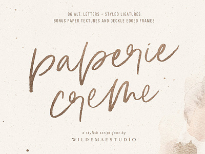 Paperie Creme Stylish Script Font branding calligraphy chic font creme design elegant feminine font fonts collection illustration lettering logo modern modern calligraphy script script font stylish stylish font stylish script typeface