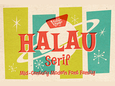 VVDS Halau Serif american branding cartoon comic fancy font font family fun logo mid century modern modern font family motel professional retro serif sign space summer vintage