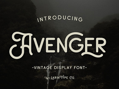 Avenger - Vintage Display Font branding calligraphy display display font elegant font fonts collection lettering logo modern modern calligraphy retro retro fonts script script font typeface typography vintage vintage display font vintage font