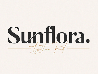 Sunflora - Unique Ligature Font branding calligraphy elegant font fonts collection lettering ligature ligature font logo modern modern calligraphy monogram sans serif script script font typeface typography unique unique font unique ligature font