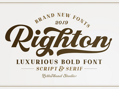 Righton - Script & Serif Font Duo bold font bold script branding elegant fonts font font duo lettering logo logo fonts luxurious font luxury font retro fonts script font script fonts serif font serif fonts signature fonts typeface typography vintage fonts