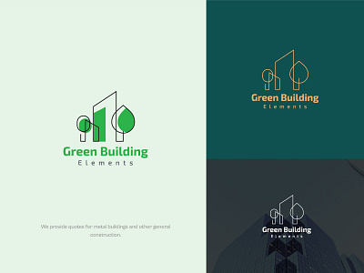 Green Building Logo. branding building logo clean design flat graphic design green building house logo logo design logo maker minimal minimalist modern mortage real state