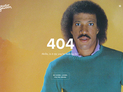 Our new 404 page 404 error hamburger