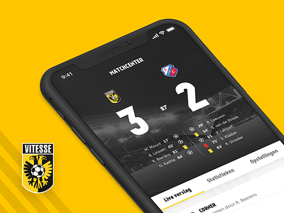 Vitesse Soccer App app footbal interface ios iphonex scoreboard soccer sport ui vitesse voetbal