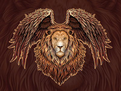 Flyin lion animal illustration animal logo branding design designer graphic design illustration king lion logo vector