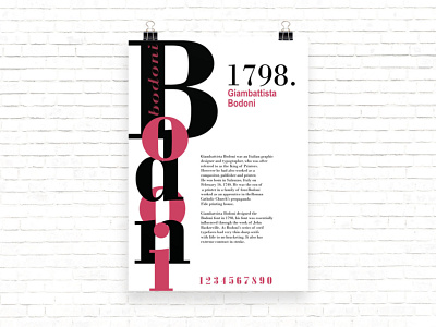 Bodoni Serif Typography Poster adobe illustrator design graphic design minimalistic poster design typeface typography