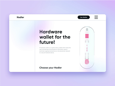 Hodler | Hardware wallet for the future! 3d 3d animation animation app crypto design figma future smart ui vector