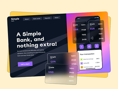 Simple bank | Online banking concept