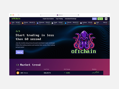 Offchain | NFT analytics and trading platform app creative design figma future logo nft ui web3.0