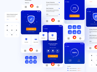 Sentry Smart Security | Detail android antivirus app blue card creative design figma hield mobile security sentury sketch smart ui ui ux ui design uidesign vector white