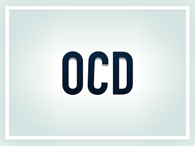 OCD Concept pun typography wordmark