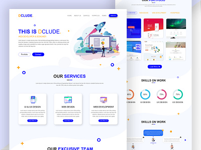 D-Clude Design Agency agency animation branding design graphic design illustration landing page landingpage logo minimal ui ux web website