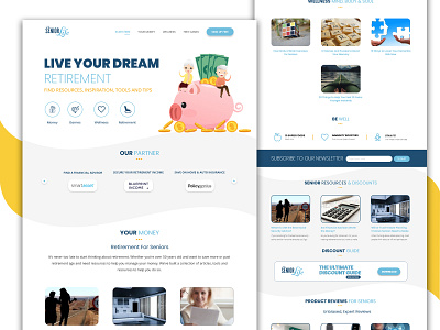 WEBSITE UI - The Senior Life agency animation design illustration landing page landingpage ui ux web website