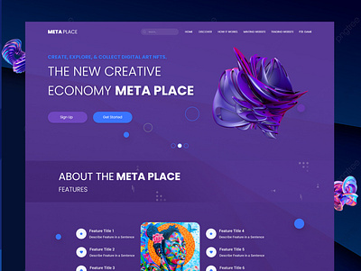 NFT WEBSITE UI 3d animation branding bubble.io design graphic design illustration landing page landingpage logo motion graphics nft ui ux web website