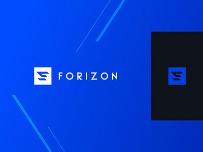 Forizon Logo blue branding car design graphic logo typography