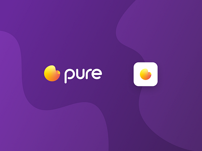 Pure Logo app branding design graphic icon logo typography vector