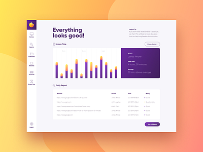 Pure Dashboard chart dashboard design typography ui web app