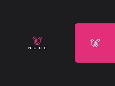 Node Logo design icon line logo music