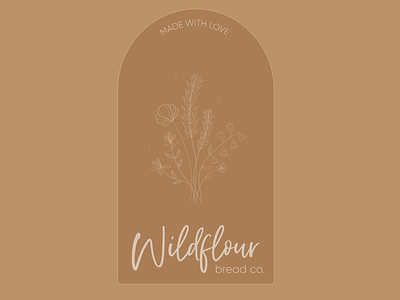Wildflour bread co. arches bread handdrawn homemade honeysuckle logo magic neutral provo smallbusiness utah wheat wildflower withlove