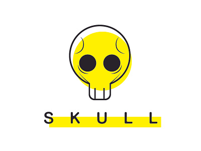 Yellow skull art color graphic design illusrator illustration skull