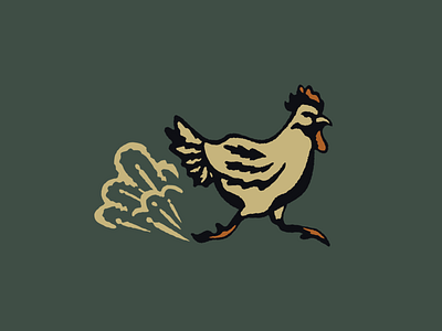 Rooster bike chicken cluck design dirt dust illustration logo motorcycle rooster